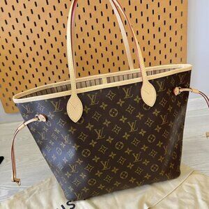 👜✨Louis Vuitton Monogram Neverfull MM Tote With Pouch